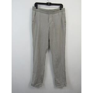 James Perse Small Grey Relaxed Linen Pants No Drawstring Casual Comfy Breathable